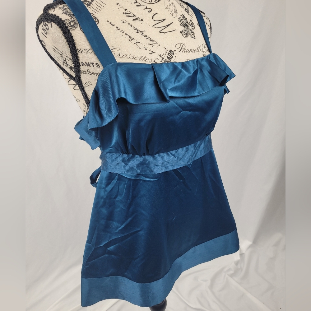The Limited Silky Topaz Blue Top NWT